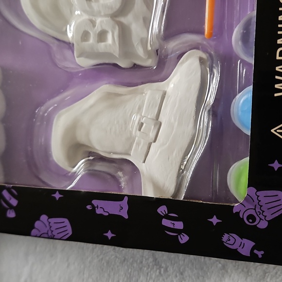 Halloween Paint Your Own Plaster Painting Set Pumpkin Ghost Candy Skeleton Bat - Picture 8 of 9